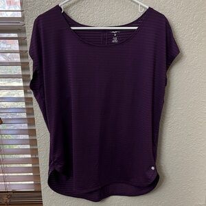 Layer 8 Women's Deep Purple Short Sleeve Top